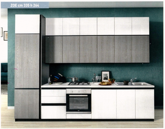 CUCINA IN PROMOZIONE A ROMA  ZOE LINEARE CM 335 H 264 - CUCINE MONOBLOCCO A ROMA