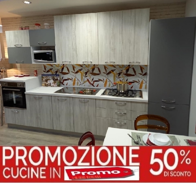 CUCINA IN PROMOZIONE A ROMA NEW CLOE LINEARE CM 360 H. 240 - CUCINE MONOBLOCCO A ROMA