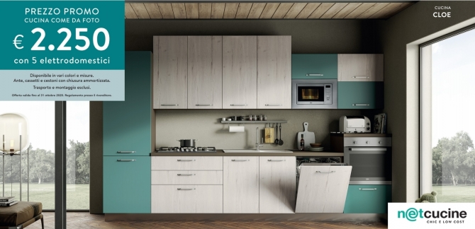 CUCINE IN PROMOZIONE A ROMA CLOE 360-VIA ANAGNI,130 - CUCINE MONOBLOCCO A ROMA