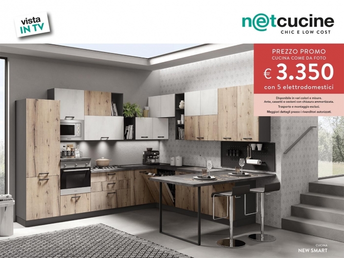 CUCINA IN PROMOZIONE A ROMA SMART ANGOLARE-VIA ANAGNI,130 - CUCINE MONOBLOCCO A ROMA