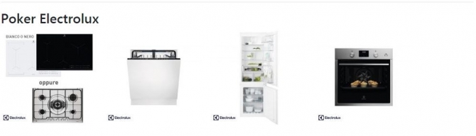 CUCINE IN PROMOZIONE A ROMA-Poker Electrolux - CUCINE MONOBLOCCO A ROMA