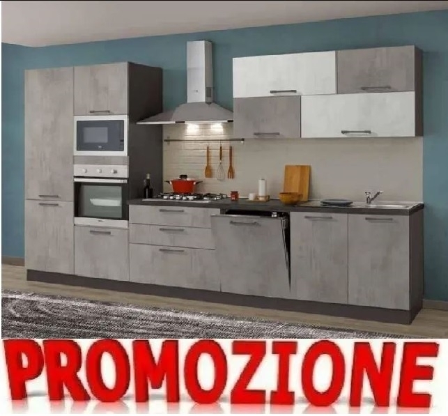 CUCINA IN PROMOZIONE A ROMA  KIARA 360 CM - CUCINE MONOBLOCCO A ROMA