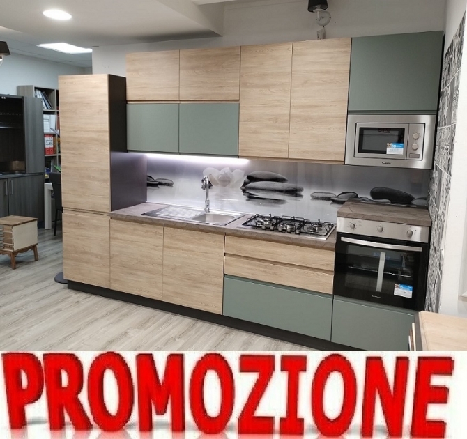 CUCINA IN PROMOZIONE A ROMA NEW KALLY 360 H 240 CINQUINA-RINNOVO ESPOSIZIONE - CUCINE MONOBLOCCO A ROMA